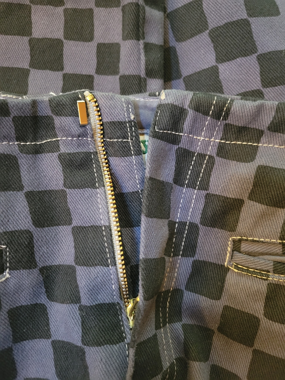 Holiday By Emma Mulholland - Kokomo Pant- Sz S- Custom Navy/ Black Checker Pant - Picture 8 of 9